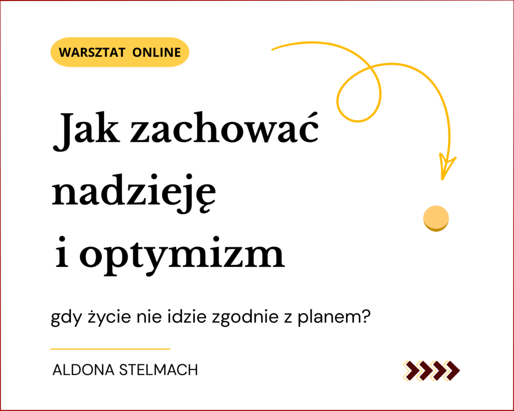 Okładka - jak zachować nadzieję i optymizm - warsztat